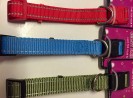 Kutyanyakörv textil fényvisszeverő csíkkal