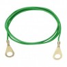 Csatlakozó kábel 100CM,zöld, 2 csatlakozó saruval