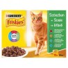 FRISKIES WC MULTIPACK 12X100G SZÓSZOS VÁLOGATÁS -MARHAHÚS/CSIRKE/TONHAL/TŐKEHAL